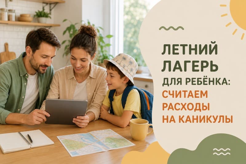 Летний лагерь для ребёнка: считаем расходы на каникулы