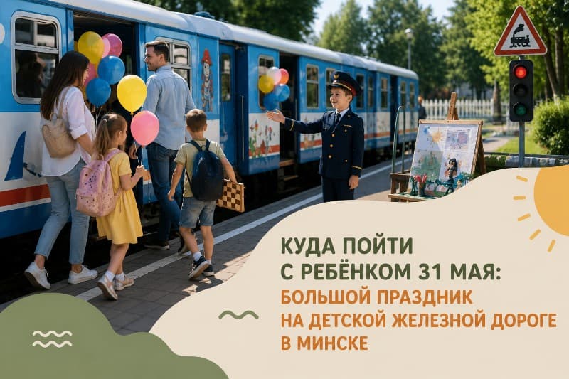 Куда пойти с ребёнком 31 мая: большой праздник на Детской железной дороге в Минске