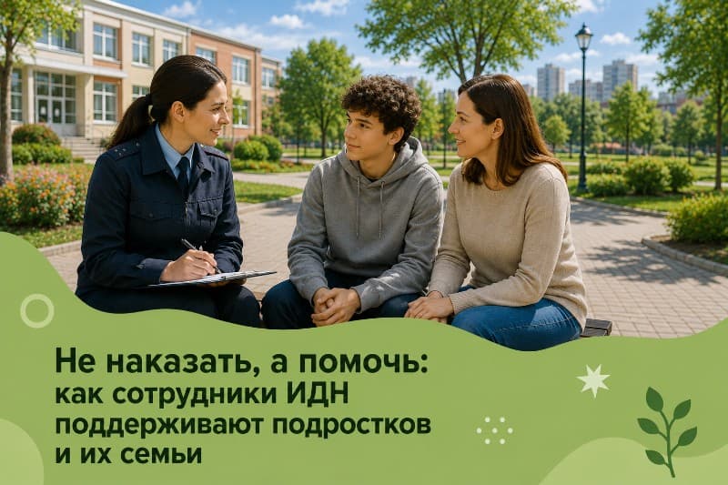 Не наказать, а помочь: как сотрудники ИДН поддерживают подростков и их семьи