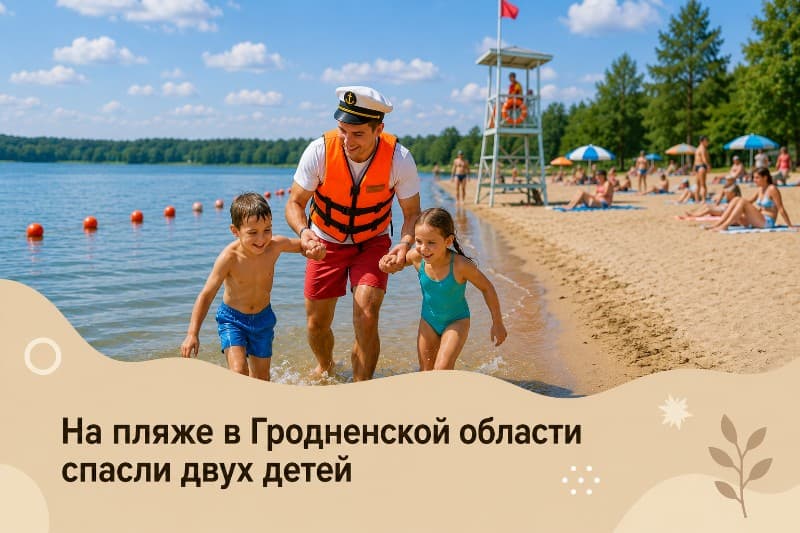 На пляже в Гродненской области спасли двух тонувших детей