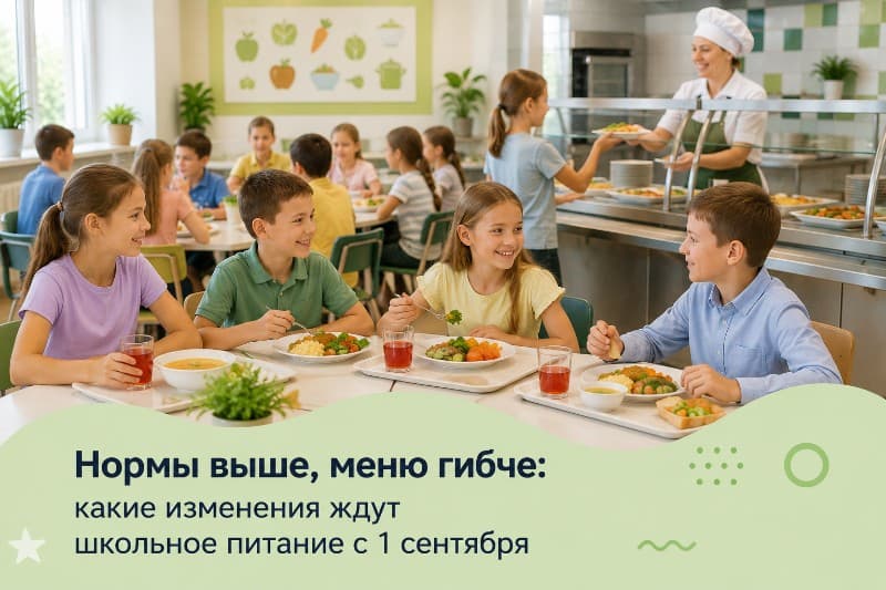 Нормы выше, меню гибче: какие изменения ждут школьное питание с 1 сентября