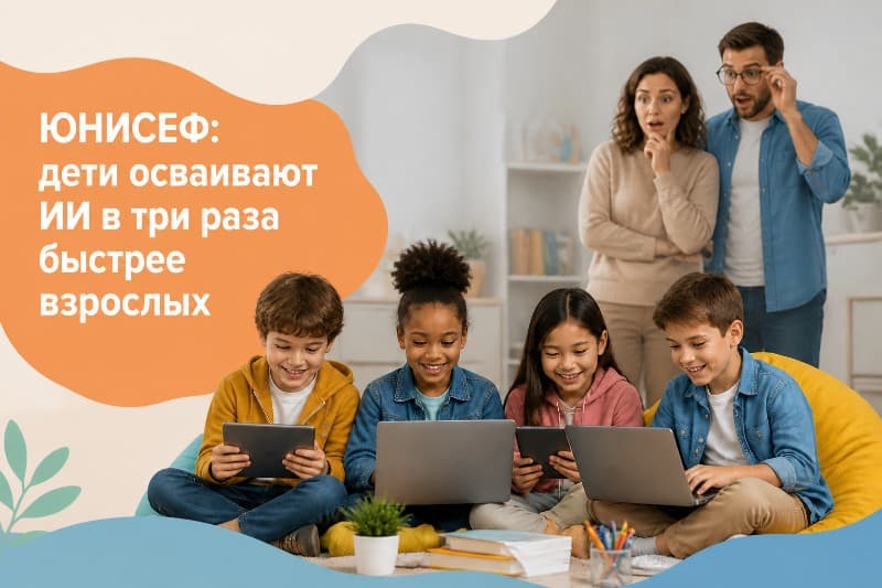 ЮНИСЕФ: дети осваивают ИИ в три раза быстрее взрослых