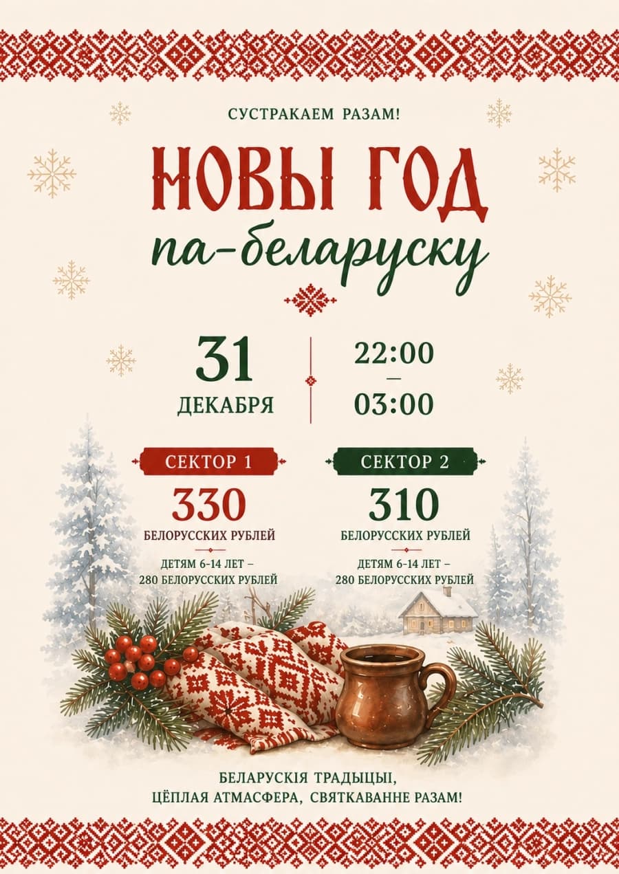 «Новы год па-беларуску» в санатории «Приднепровский» Корпус 1