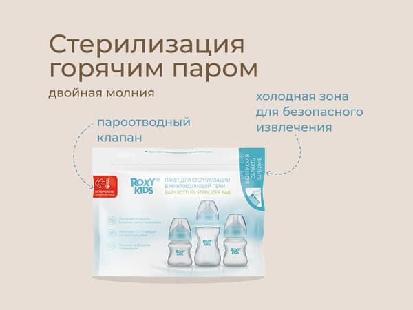 Набор пакетов для стерилизации в СВЧ-печи ROXY-KIDS RPCK-003 3