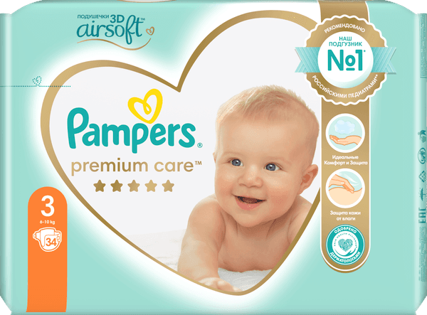 Подгузники-трусики детские Pampers Premium Care Midi 6-10кг