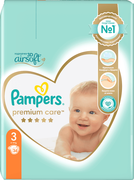 Подгузники-трусики детские Pampers Premium Care Midi 6-10кг 2