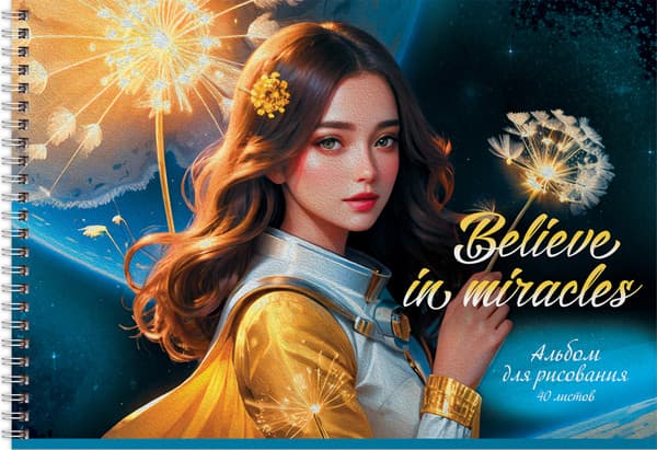 Альбом для рисования BG Верь в чудеса А4 / АР4гр40 58162 3