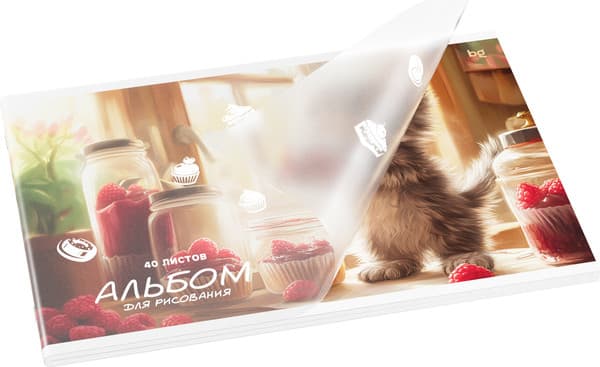 Альбом для рисования BG Усы, лапы и хвост А4 / АР4ск40_пл 06078 5
