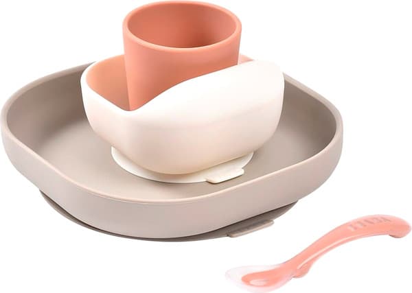 Набор посуды для кормления Beaba Coffret Repas Silic Terracotta 913602