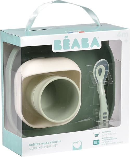 Набор посуды для кормления Beaba Coffret Repas Silic Vert Sauge 913603 6