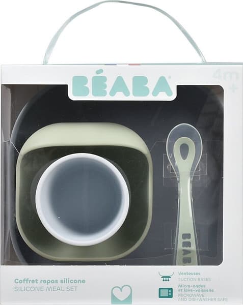 Набор посуды для кормления Beaba Silicone Meal Set Pebble 913608 6