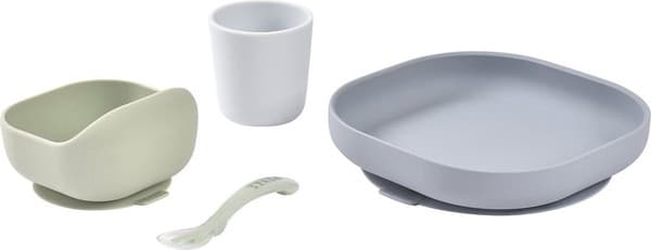 Набор посуды для кормления Beaba Silicone Meal Set Pebble 913608 5
