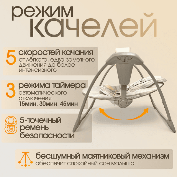 Качели для новорожденных Bubago Mastela / BG 197-1 3