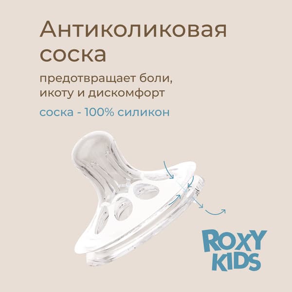 Бутылочка для кормления ROXY-KIDS Natural / RBTL-008-GLA-I 6