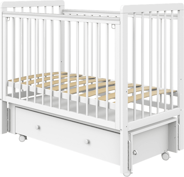 Детская кроватка Pituso Tiny ящик-маятник/колесо