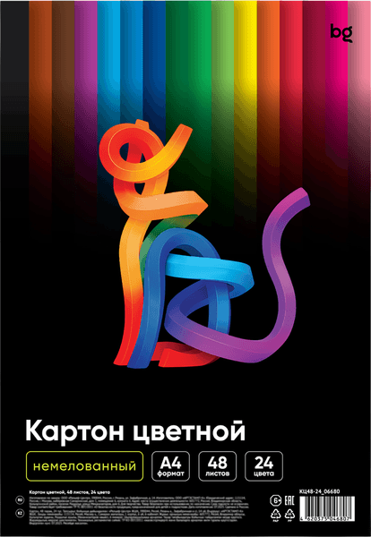 Набор цветного картона BG КЦ48-24_06680