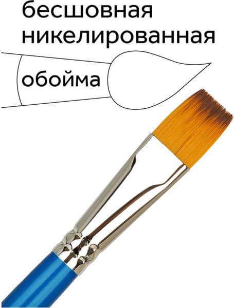 Кисть для рисования ГАММА Cинтетика №16 / 280618.08.016 3