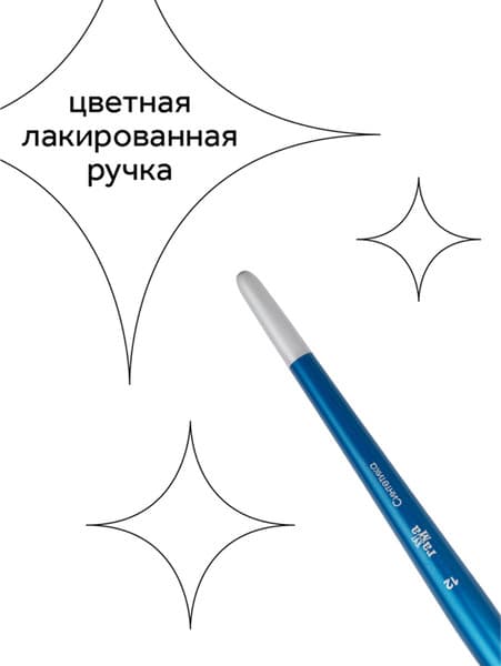 Кисть для рисования ГАММА Cинтетика №12 / 280618.0708.12 4