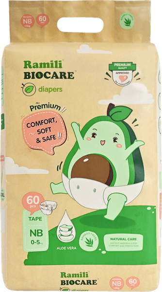 Подгузники детские Ramili Biocare Newborn / NBD60