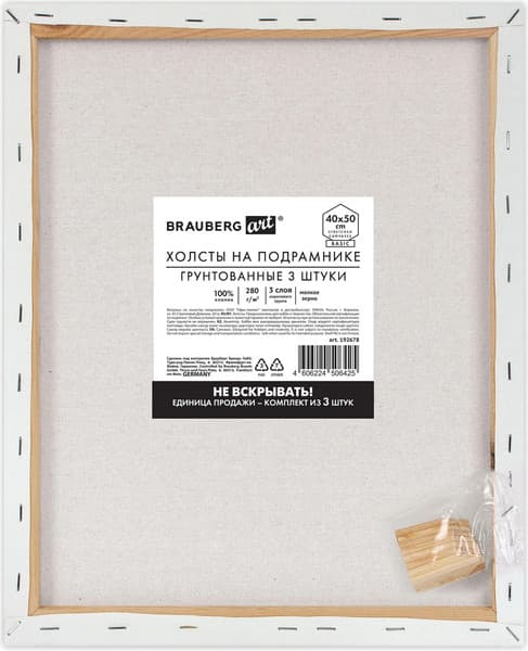 Набор холстов для рисования Brauberg Art Basic / 192678 3