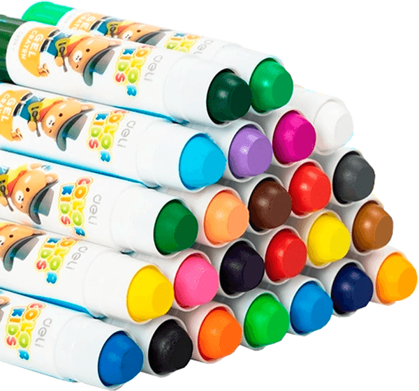 Гелевые мелки Deli Color Kids EC224-24