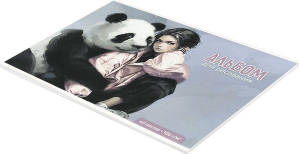Альбом для рисования Феникс+ Девушка и панда / 73132 3