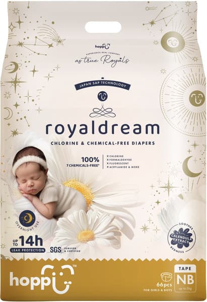 Подгузники детские Hoppi RoyalDream для новорожденных до 5кг / HB-040-NB