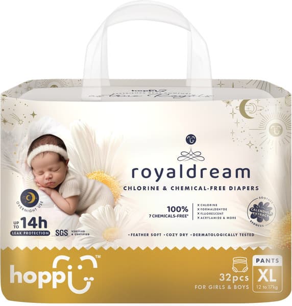 Подгузники-трусики детские Hoppi RoyalDream XL 12-17кг / HB-041-XL