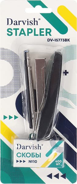 Степлер Darvish №10 со скобами / DV-15773BK 2