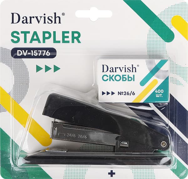 Степлер Darvish №24/6, 26/6 со скобами / DV-15776