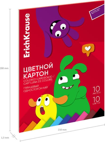 Набор цветного картона Erich Krause Jolly Friends / 65626 5