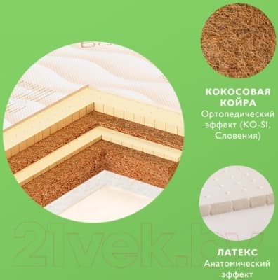 Матрас в кроватку Plitex Bamboo Nature БН-119-02 4