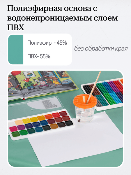 Защитная клеенка для творчества Пинск-Искож Ералаш 50x70см 3