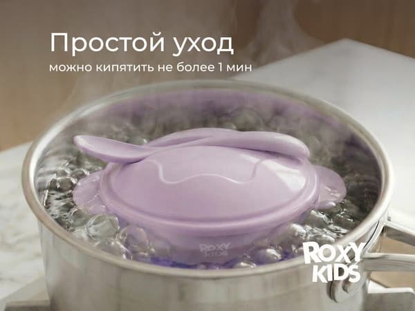 Набор посуды для кормления ROXY-KIDS RFD-003-V с нагрудником Сладкие щечки / RBN-402L 10
