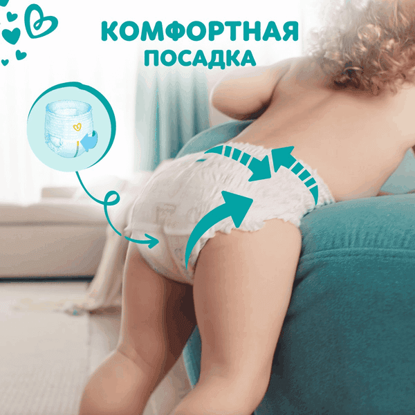 Подгузники-трусики детские Pampers Pants 8 2