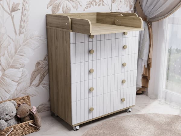 Комод пеленальный Incanto Lunna Charm МДФ 800/5 / PK-0004/13mdf 8
