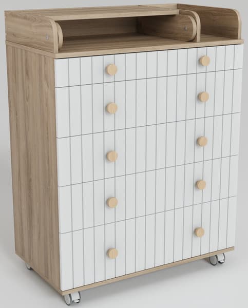 Комод пеленальный Incanto Lunna Charm МДФ 800/5 / PK-0004/13mdf 2