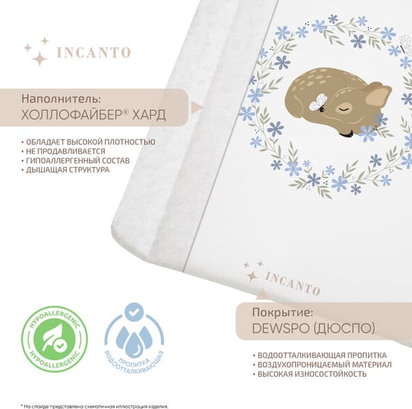 Пеленальный матрас Incanto Олененок 70х65 / BB/ПН-16 3