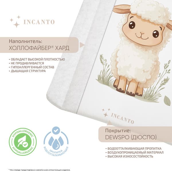 Пеленальный матрас Incanto Милашка 70х65 / BB/ПН-18 3