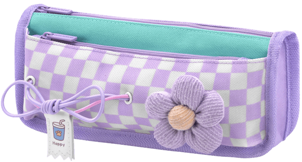 Пенал Brauberg Kids. Checked Flower / 274581