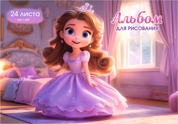 Альбом для рисования Проф-Пресс Красивая принцесса-2 / 24-7284