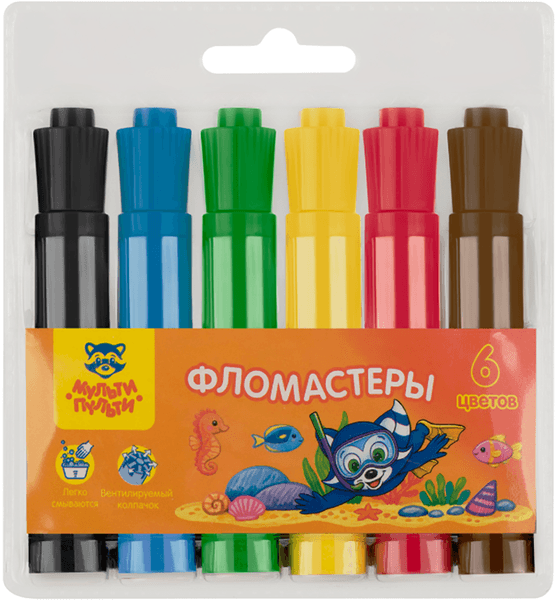 Фломастеры Мульти-пульти Енот в Красном море / WP_68086
