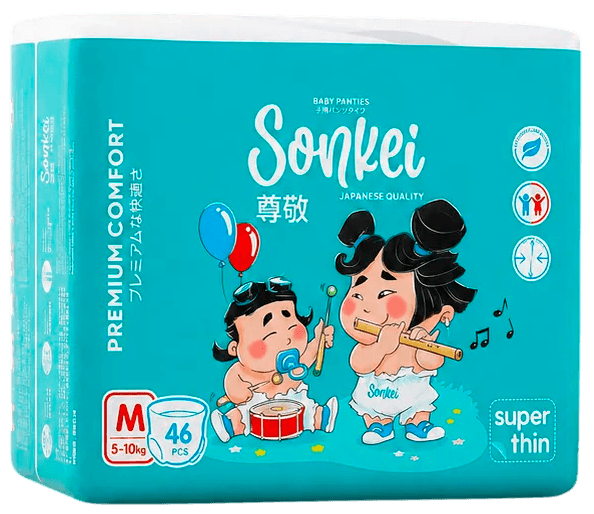 Подгузники-трусики детские SONKEI Super Thin М 5-10кг