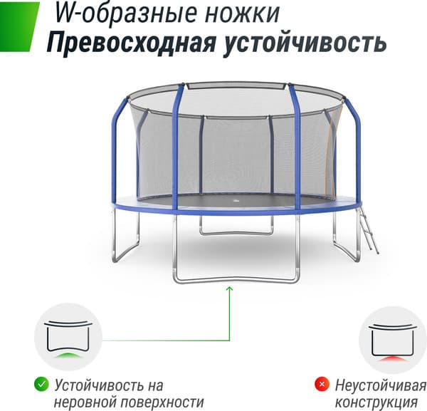 Батут UNIX Line Supreme Basic 12 ft / TRUSUB12BL 3