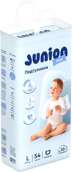 Подгузники детские Junion Flexy L 9-14кг / UTDL54