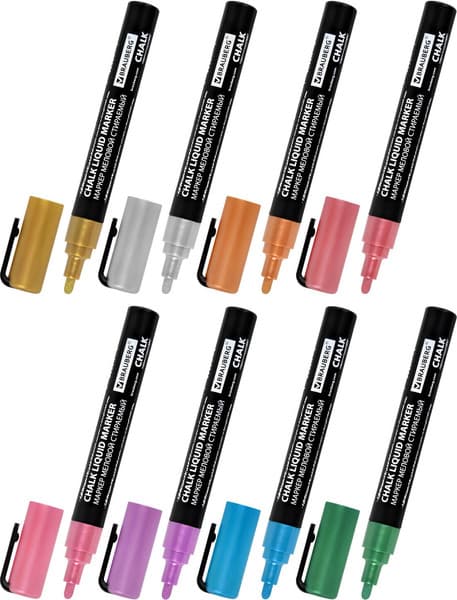 Набор маркеров Brauberg Chalk Liquid Marker / 152599