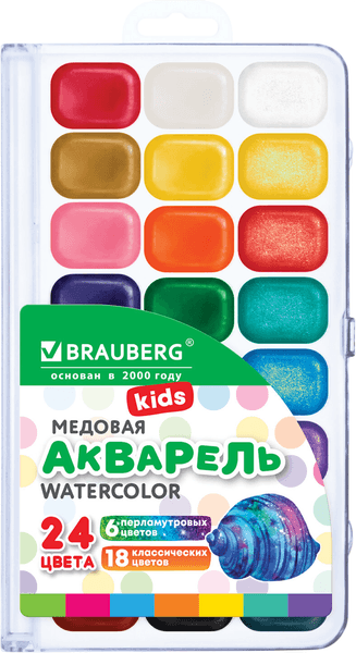 Акварельные краски Brauberg Kids / 192798