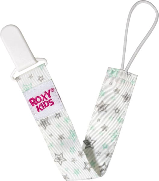 Держатель для пустышки ROXY-KIDS Серо-голубые звезды / RPC-006