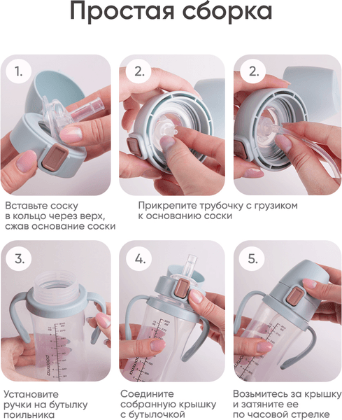Набор носиков для поильника Paomma С ершиком 5