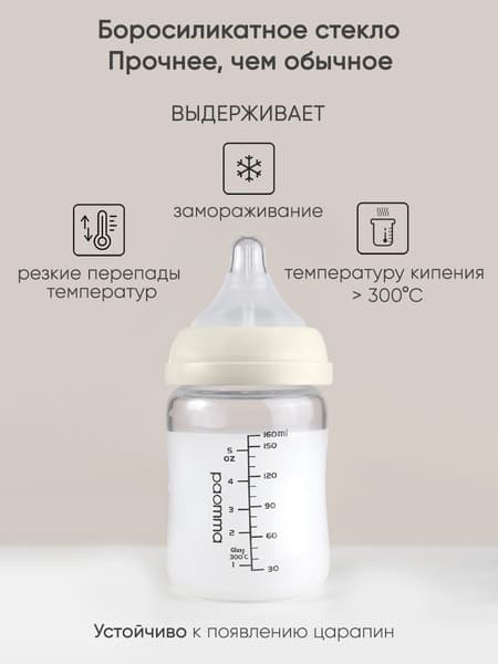 Бутылочка для кормления Paomma Стеклянная 7